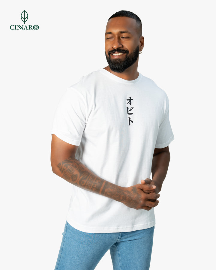 Men’s graphic printed tee, front view