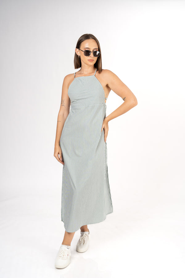 Summer Trio Halter Stripe Dress