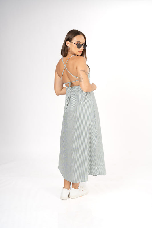 Summer Trio Halter Stripe Dress