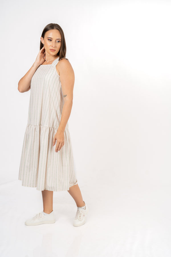 Summer Trio Stripe Frill Dress
