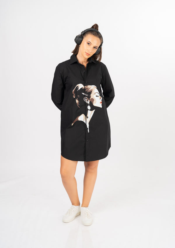 Graphic Shirt Dress