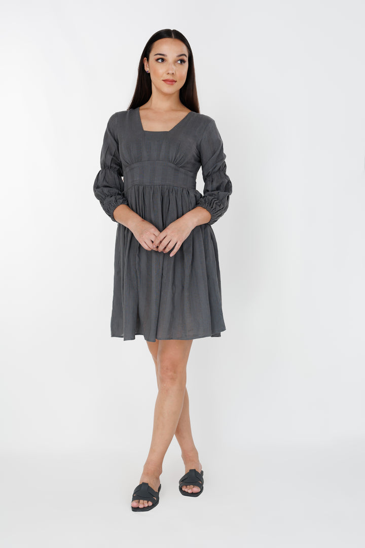 Women’s Breeze Bloom gathered dress, front view