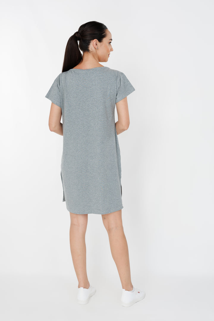 Women’s oversize T-shirt dress,back view