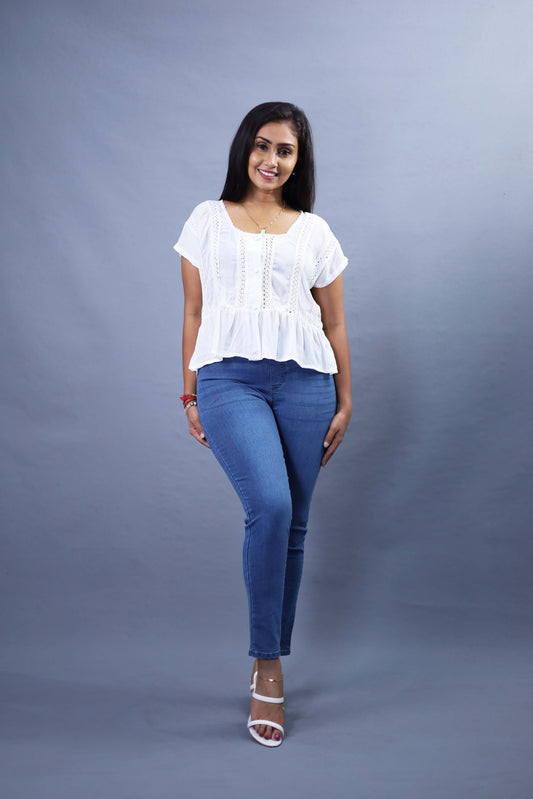 🎁 Buy 2 Save 10% | Lace Button-Up Blouse | Cinnaroo SL