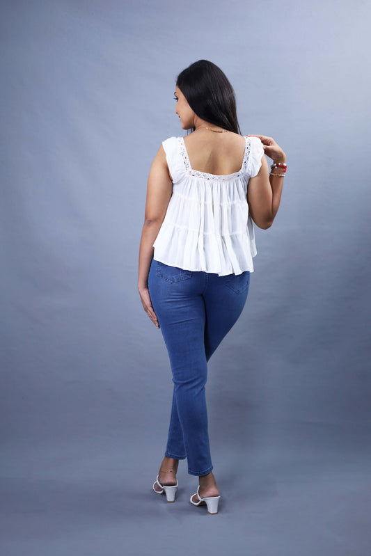 🎁 Buy 2 Save 10% | Lace Frill Crop Top | Cinnaroo SL